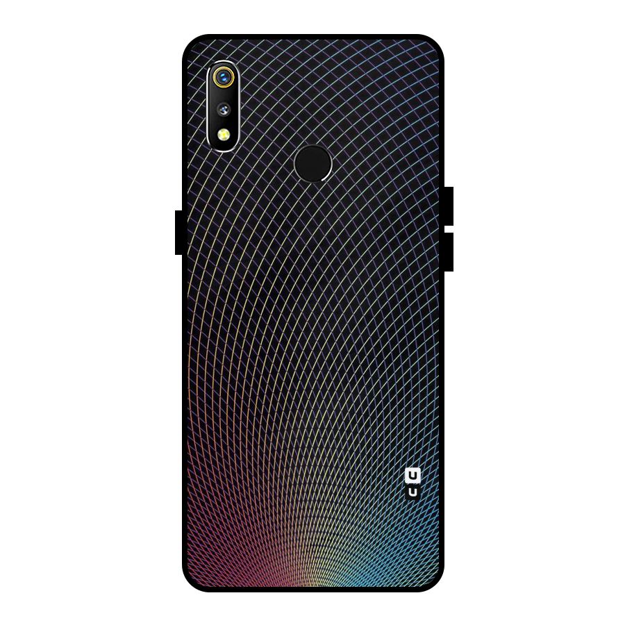 Check Swirls Metal Back Case for Realme 3i