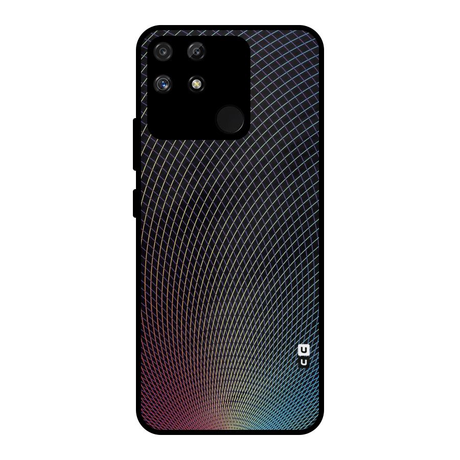 Check Swirls Metal Back Case for Realme Narzo 50A