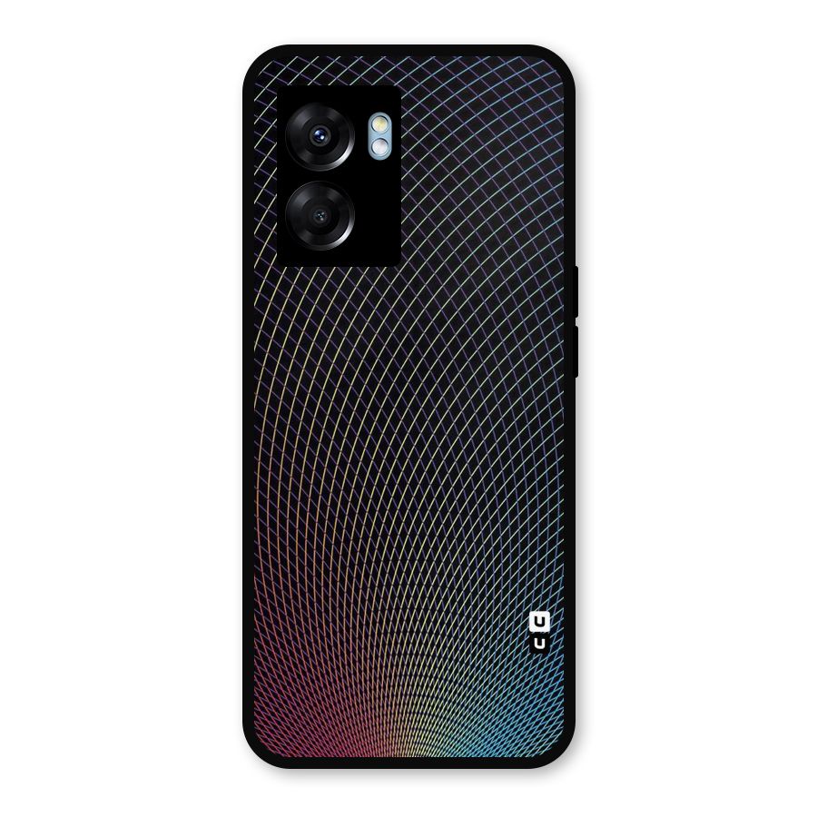 Check Swirls Metal Back Case for Realme Narzo 50 5G