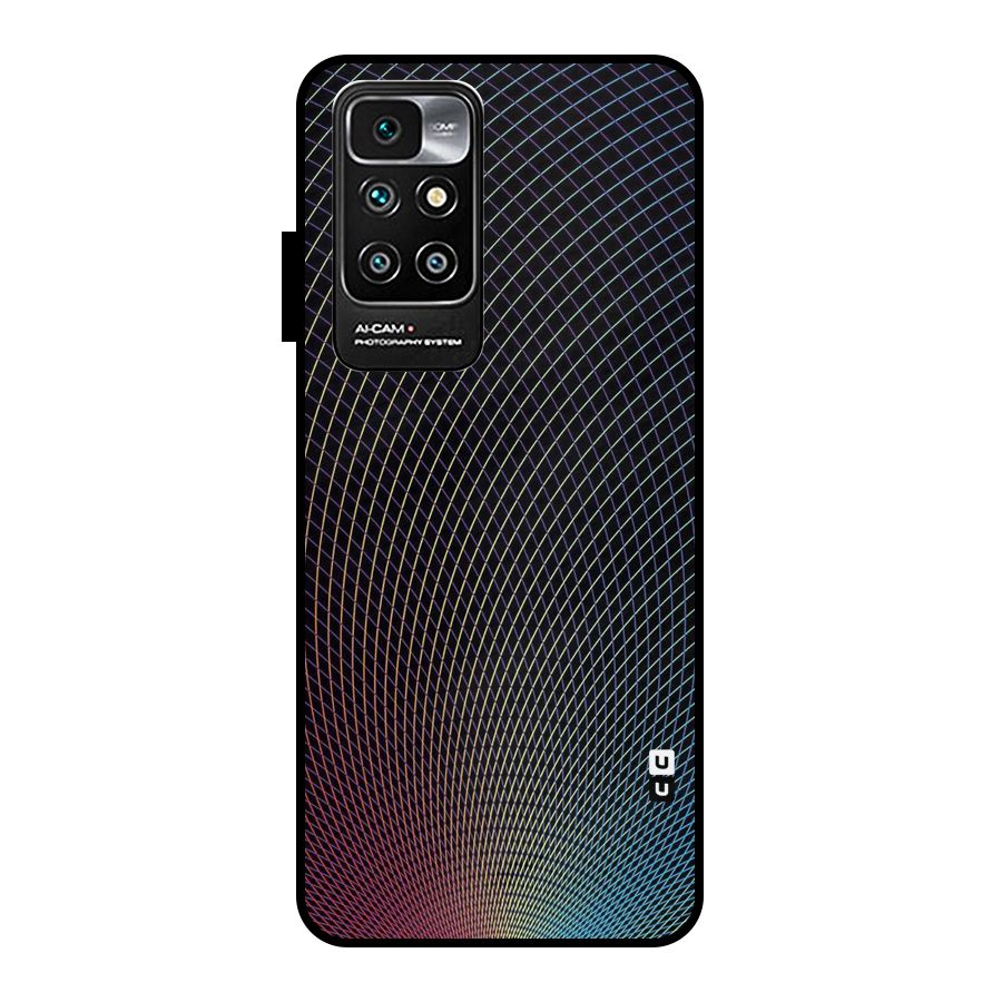 Check Swirls Metal Back Case for Redmi 10 Prime