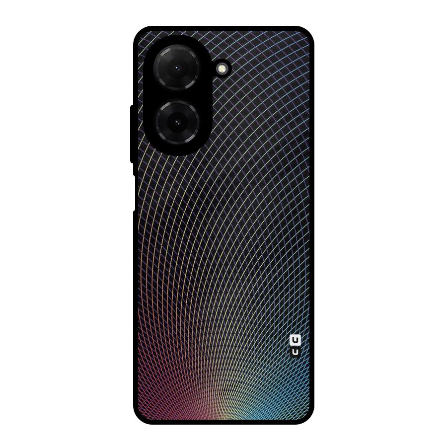 Check Swirls Metal Back Case for Redmi A5 4G