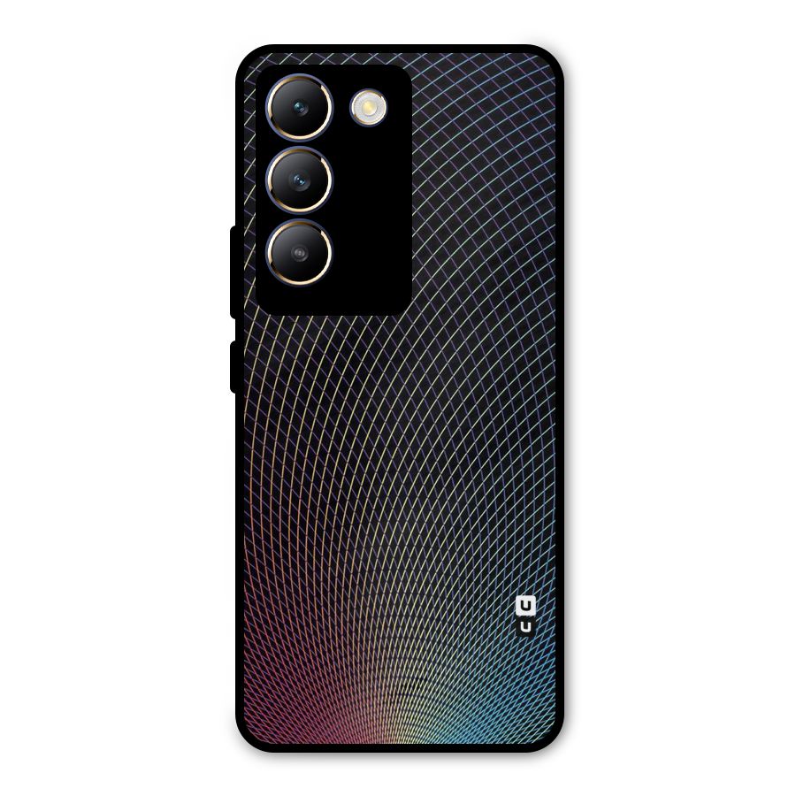 Check Swirls Metal Back Case for Vivo T3 5G