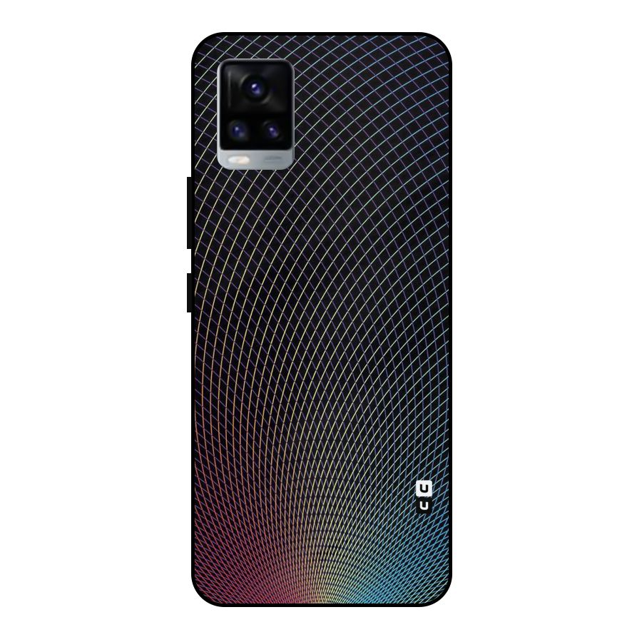 Check Swirls Metal Back Case for Vivo V20 2021