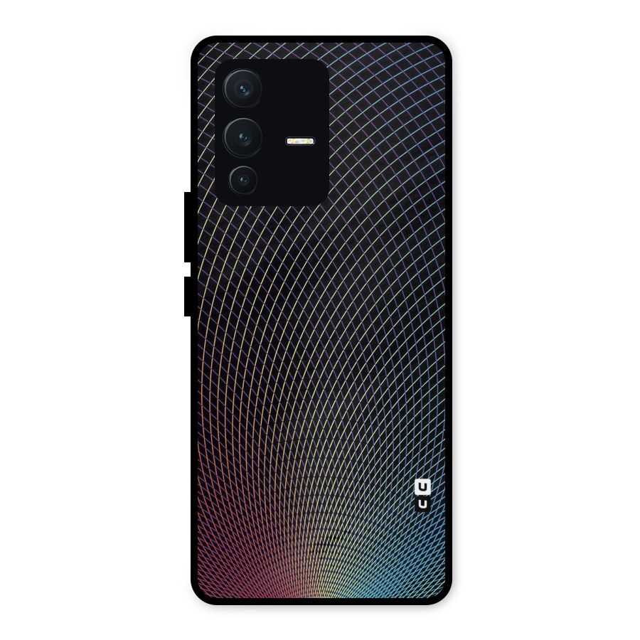 Check Swirls Metal Back Case for Vivo V23 5G