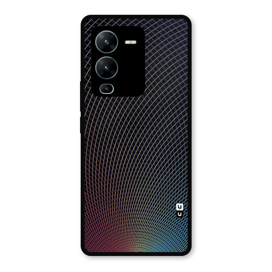 Check Swirls Metal Back Case for Vivo V25 Pro