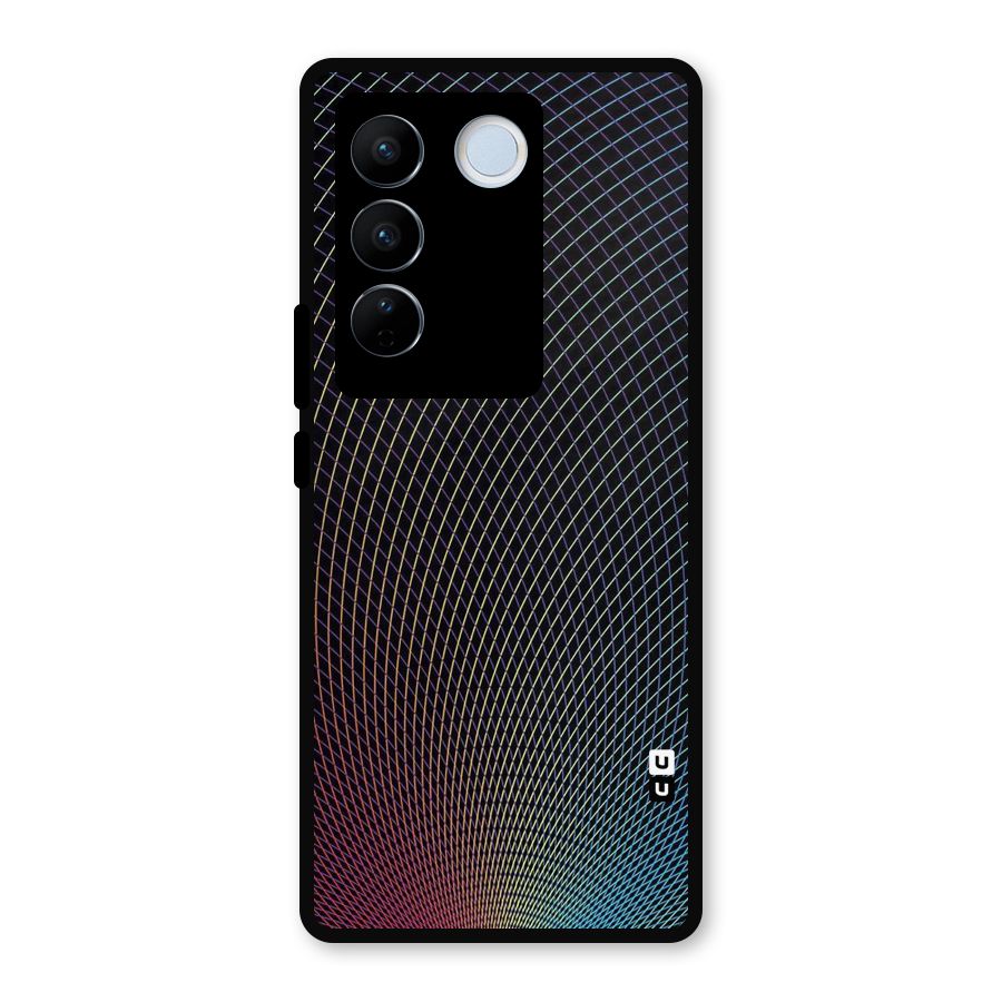 Check Swirls Metal Back Case for Vivo V27