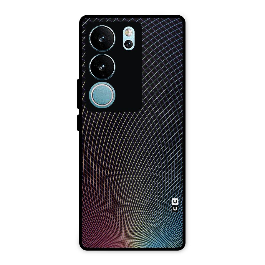 Check Swirls Metal Back Case for Vivo V29