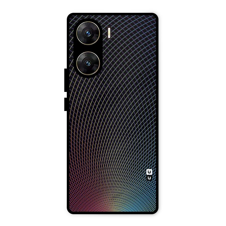Check Swirls Metal Back Case for Vivo V29e