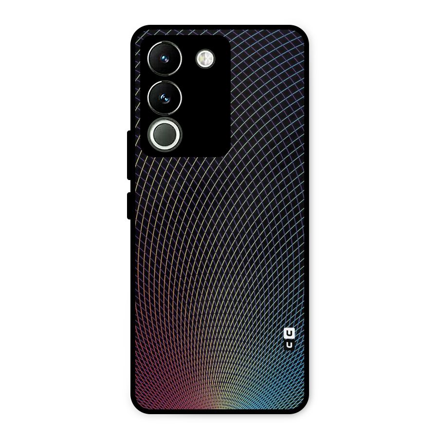 Check Swirls Metal Back Case for Vivo Y200