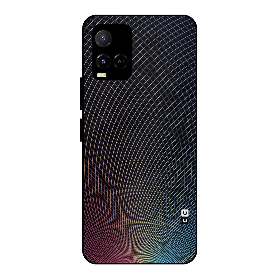 Check Swirls Metal Back Case for Vivo Y21