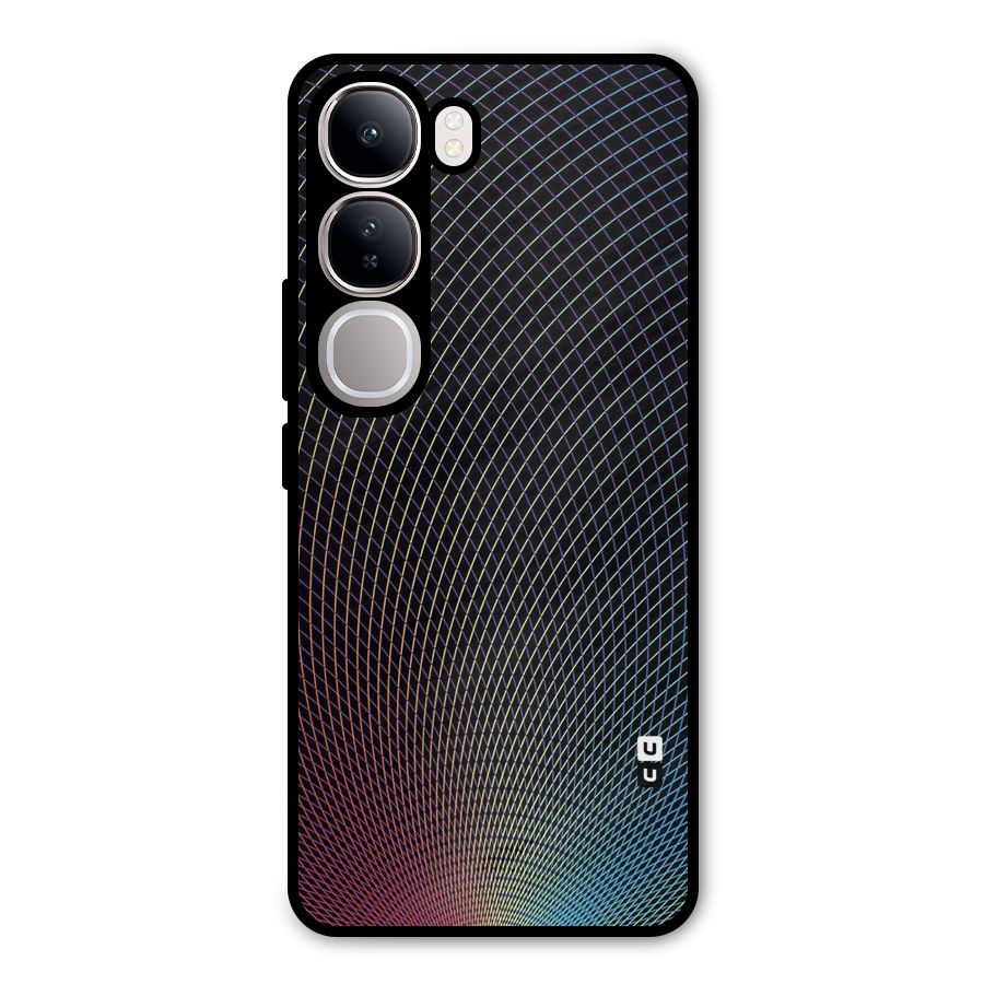 Check Swirls Metal Back Case for Vivo Y300