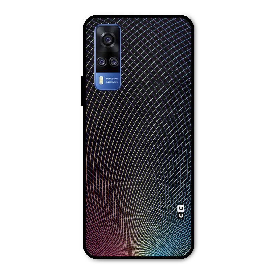 Check Swirls Metal Back Case for Vivo Y31