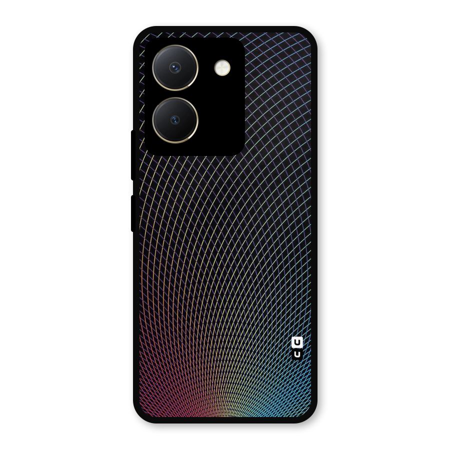 Check Swirls Metal Back Case for Vivo Y36
