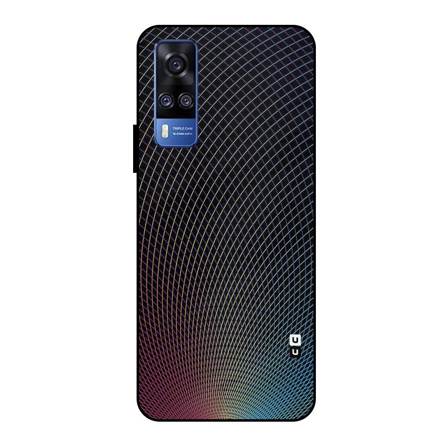 Check Swirls Metal Back Case for Vivo Y51