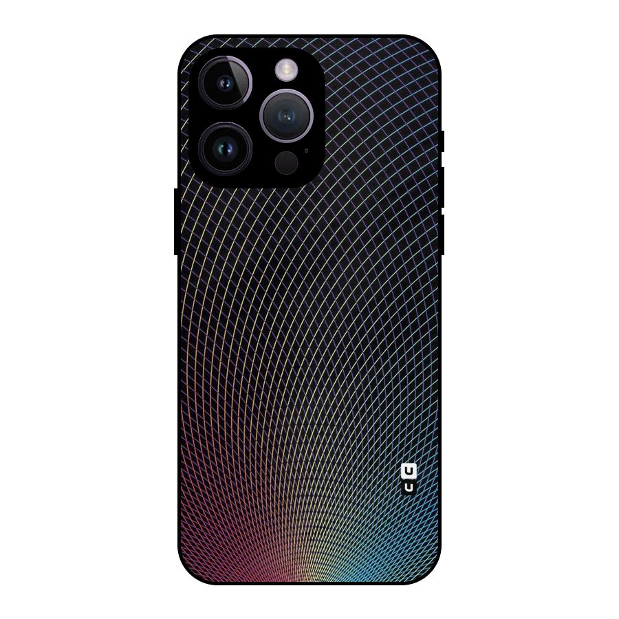 Check Swirls Metal Back Case for iPhone 14 Pro Max