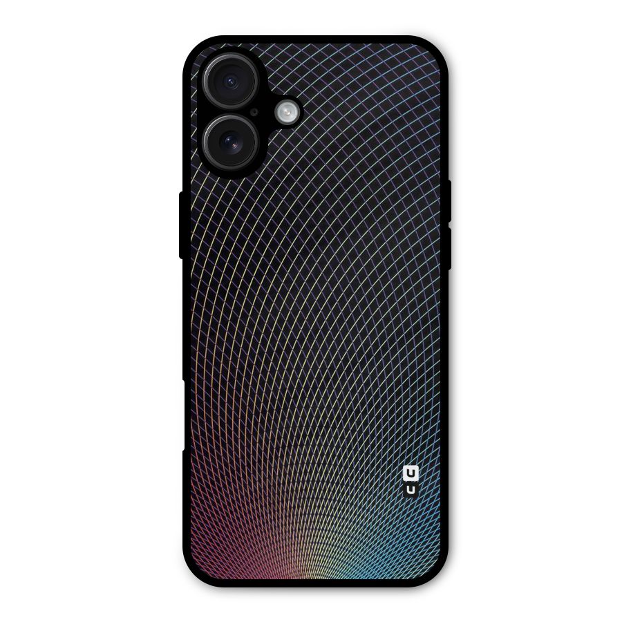 Check Swirls Metal Back Case for iPhone 16 Plus