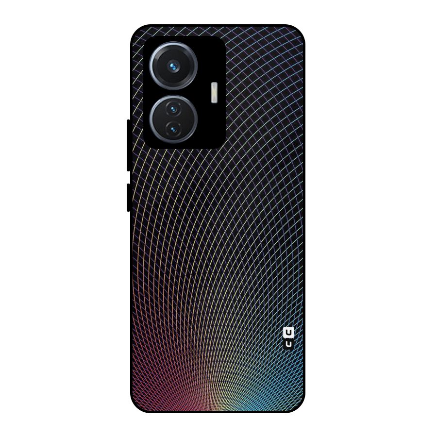 Check Swirls Metal Back Case for iQOO Z6 44W
