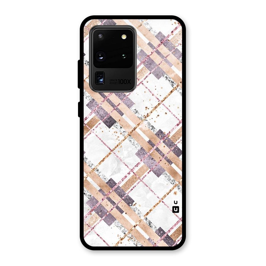 Check Trouble Glass Back Case for Galaxy S20 Ultra