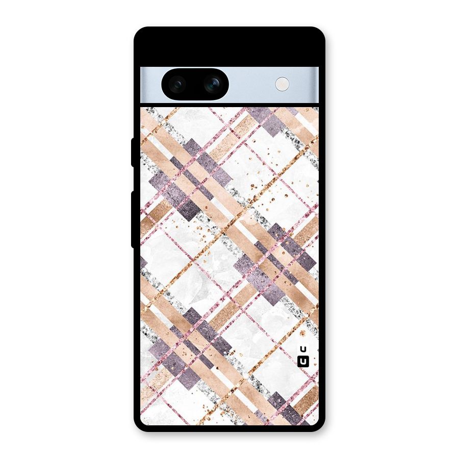 Check Trouble Glass Back Case for Google Pixel 7a