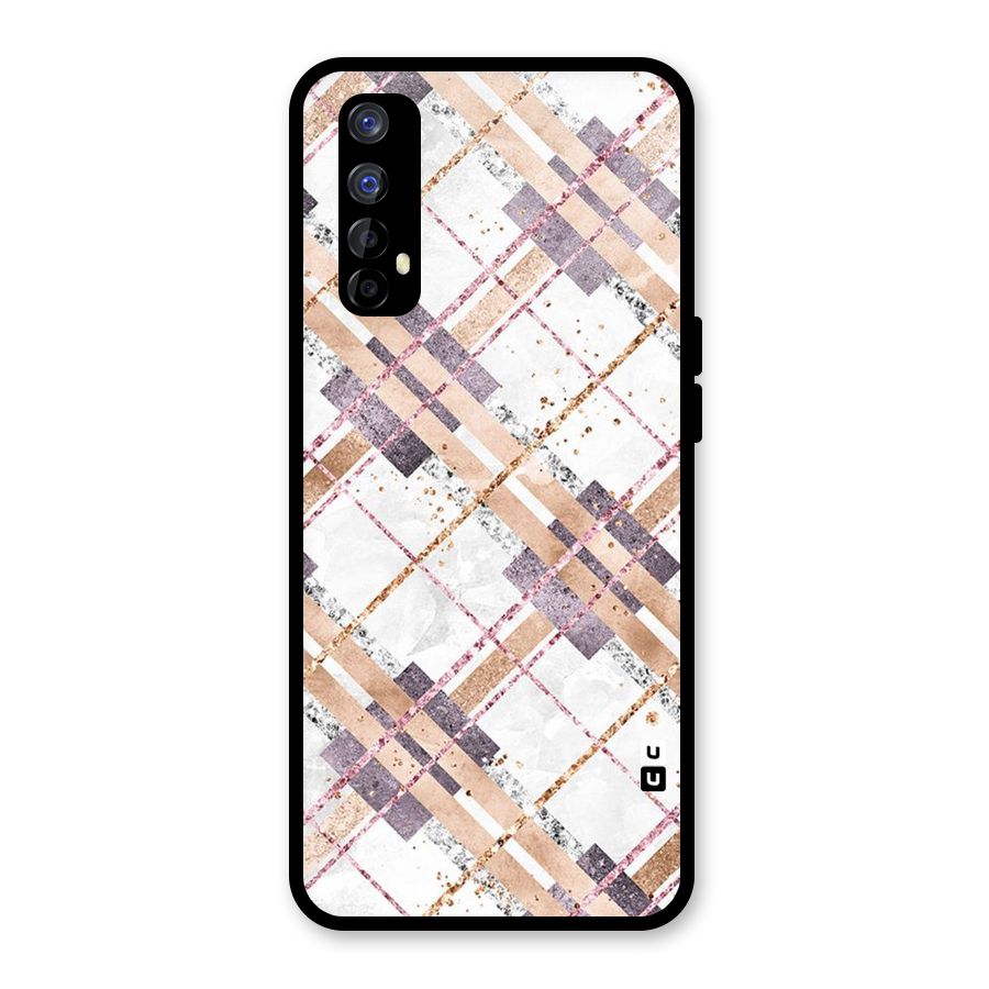 Check Trouble Glass Back Case for Realme 7