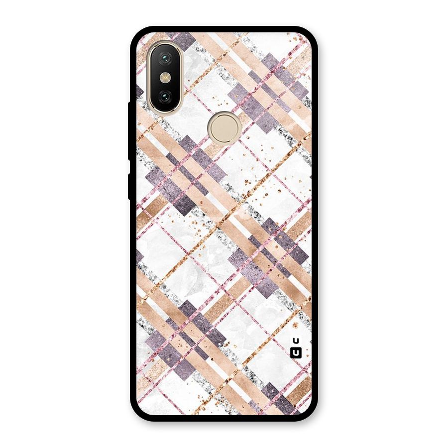 Check Trouble Glass Back Case for Redmi A2