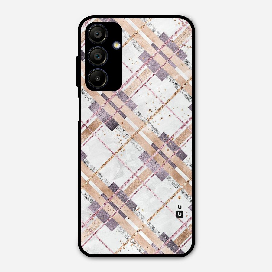 Check Trouble Metal Back Case for Galaxy A15 5G