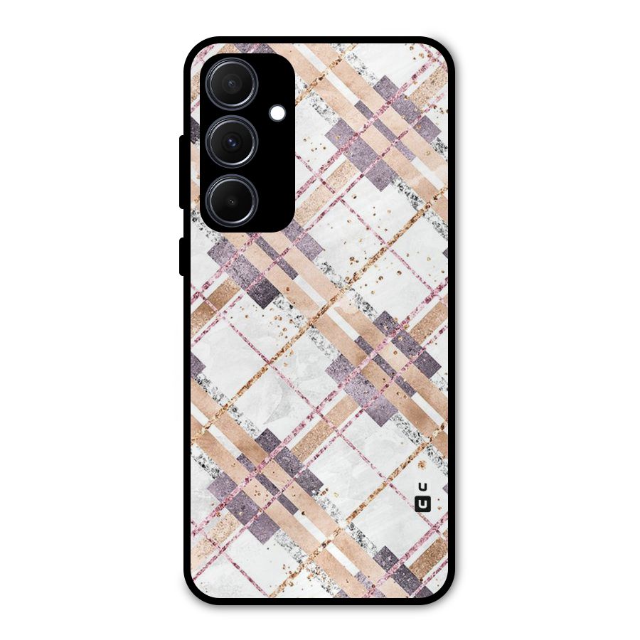 Check Trouble Metal Back Case for Galaxy A35