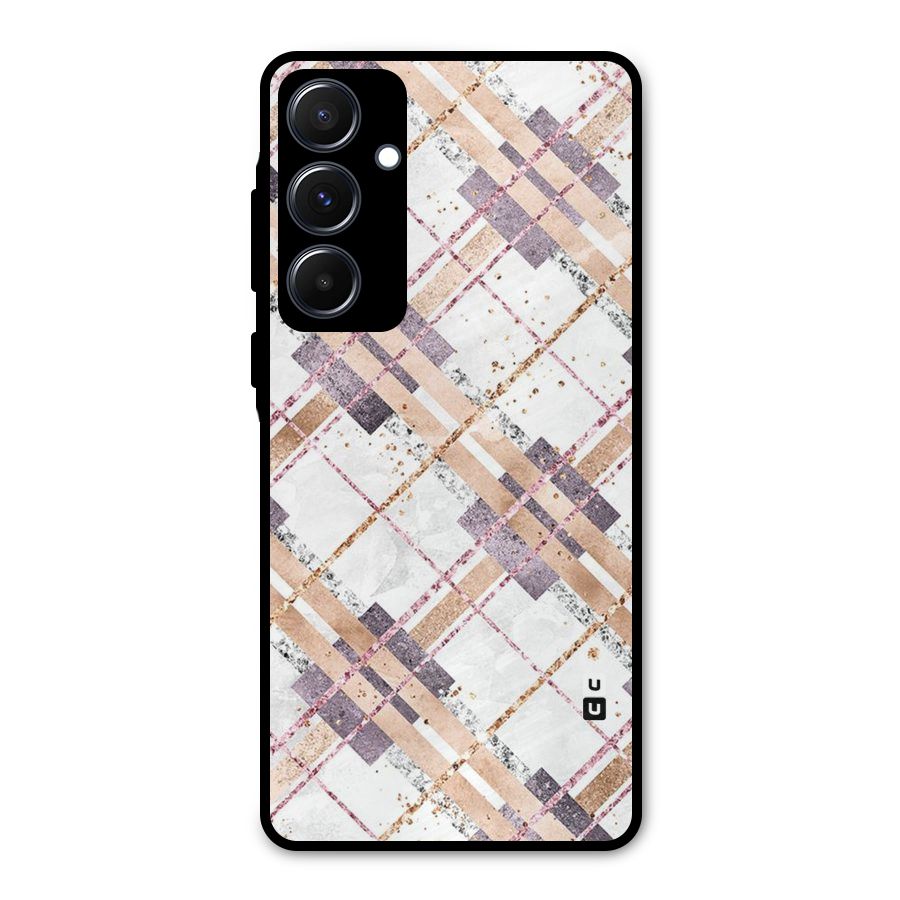 Check Trouble Metal Back Case for Galaxy A55