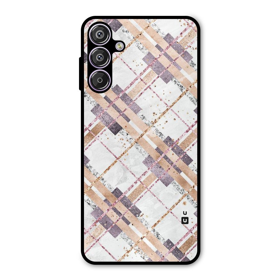 Check Trouble Metal Back Case for Galaxy M15