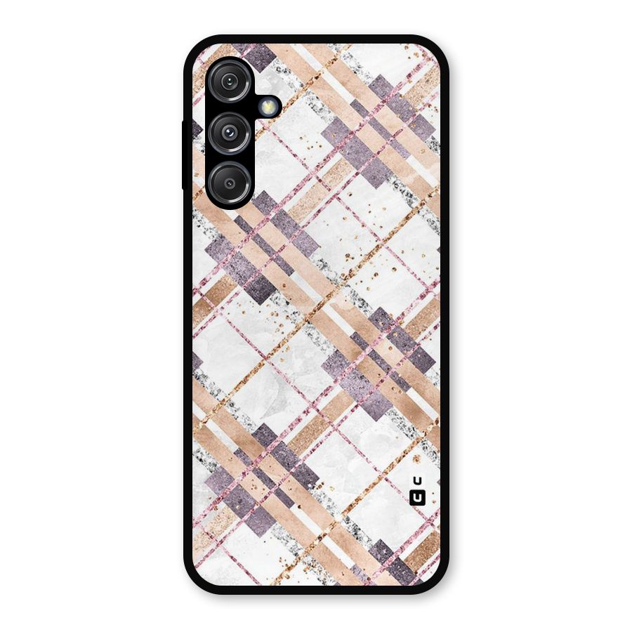 Check Trouble Metal Back Case for Galaxy M34 5G