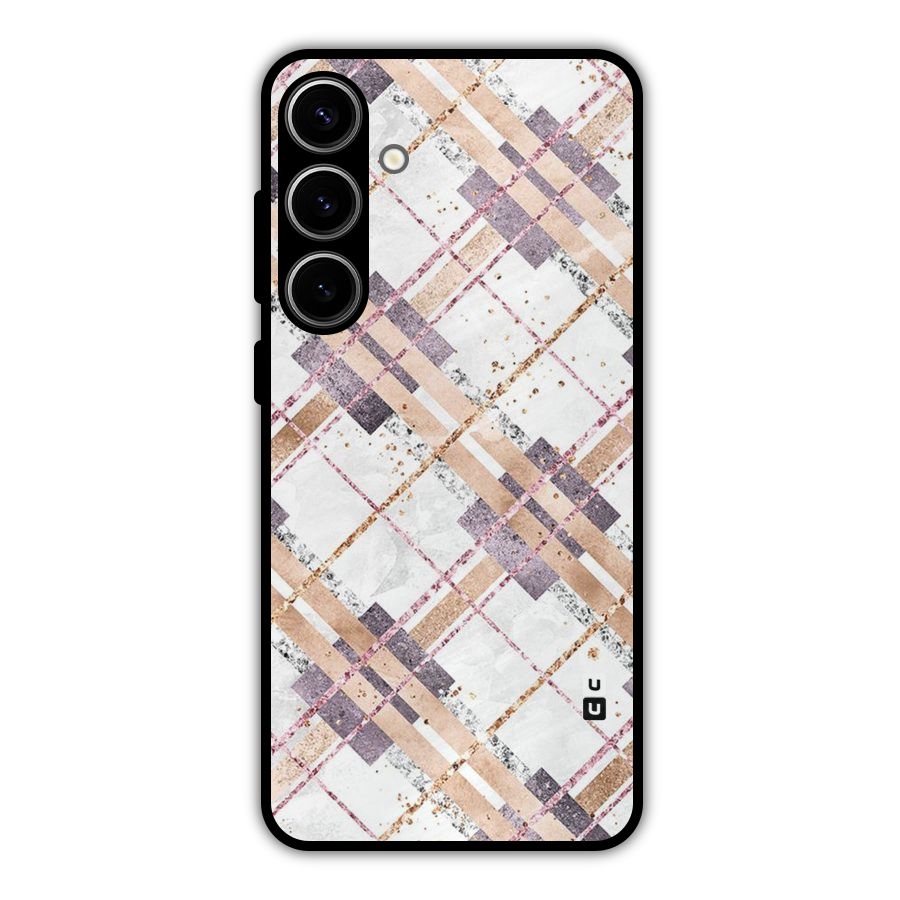 Check Trouble Metal Back Case for Galaxy S24 Plus