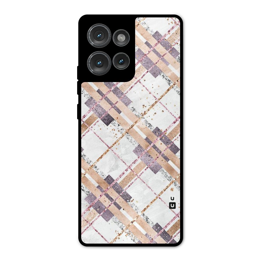 Check Trouble Metal Back Case for Motorola Edge 50