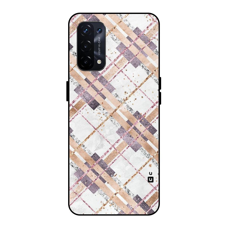 Check Trouble Metal Back Case for Oppo A74 5G