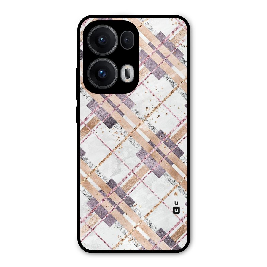 Check Trouble Metal Back Case for Oppo Reno13 Pro