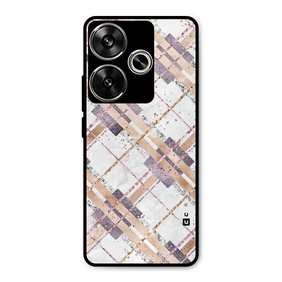 Check Trouble Metal Back Case for Poco F6
