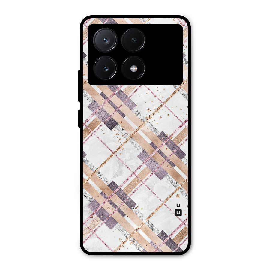 Check Trouble Metal Back Case for Poco X6 Pro