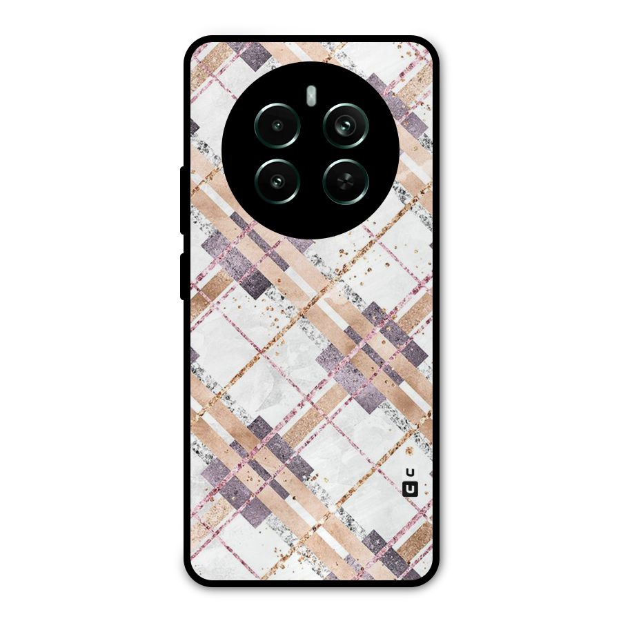 Check Trouble Metal Back Case for Realme 12 Pro Plus