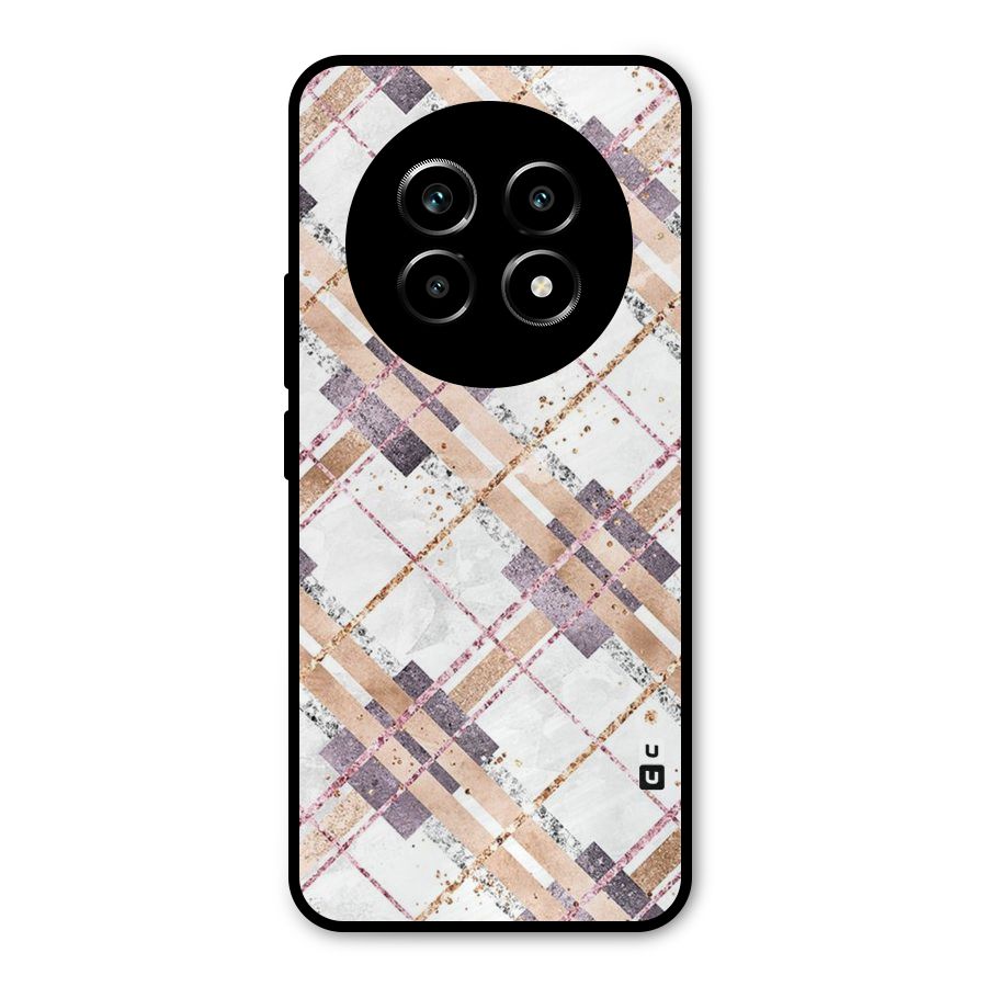 Check Trouble Metal Back Case for Realme 14 Pro Lite