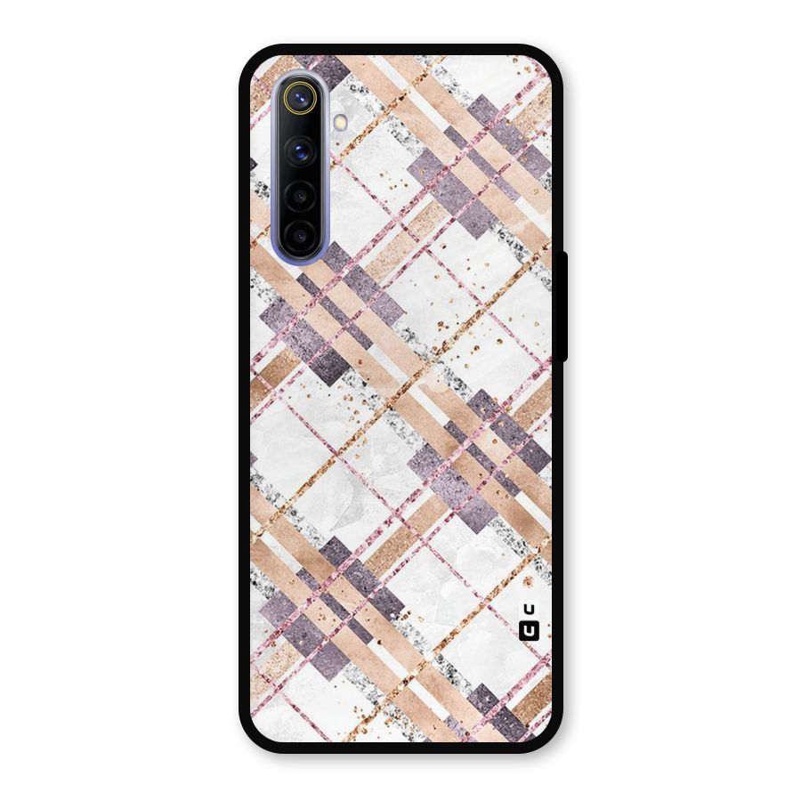 Check Trouble Metal Back Case for Realme 6i