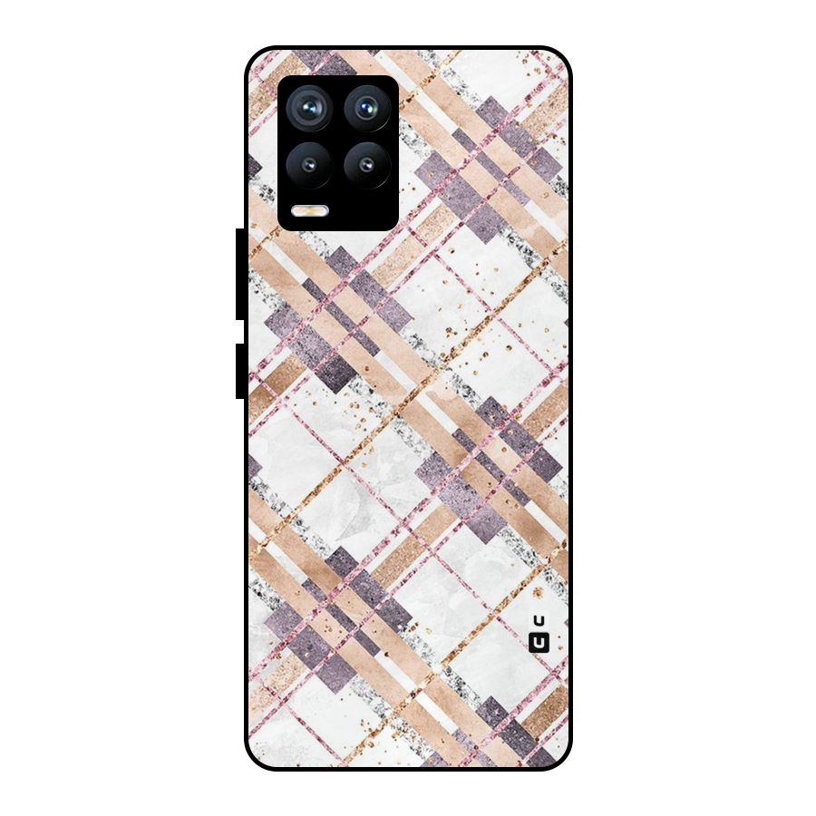 Check Trouble Metal Back Case for Realme 8 Pro