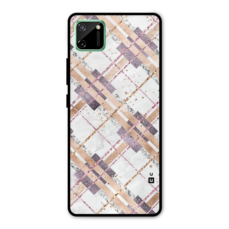 Check Trouble Metal Back Case for Realme C11