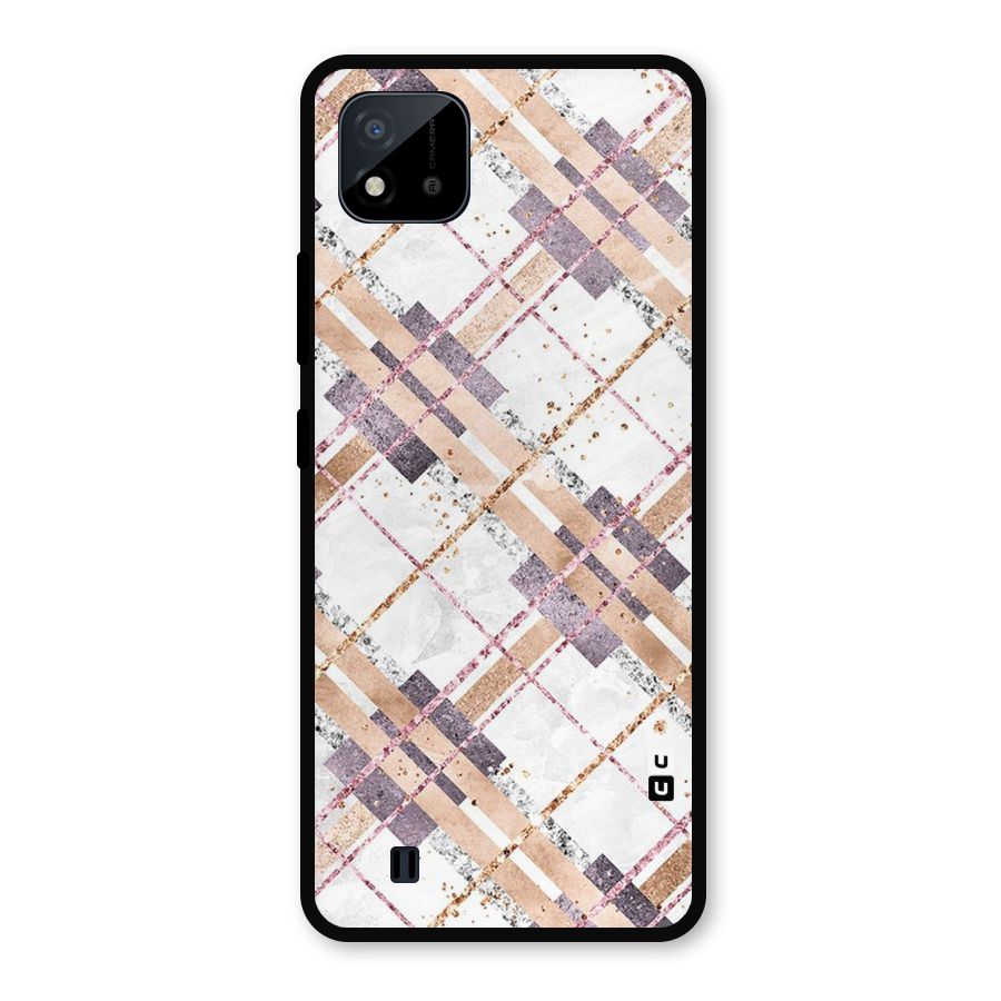 Check Trouble Metal Back Case for Realme C11 2021