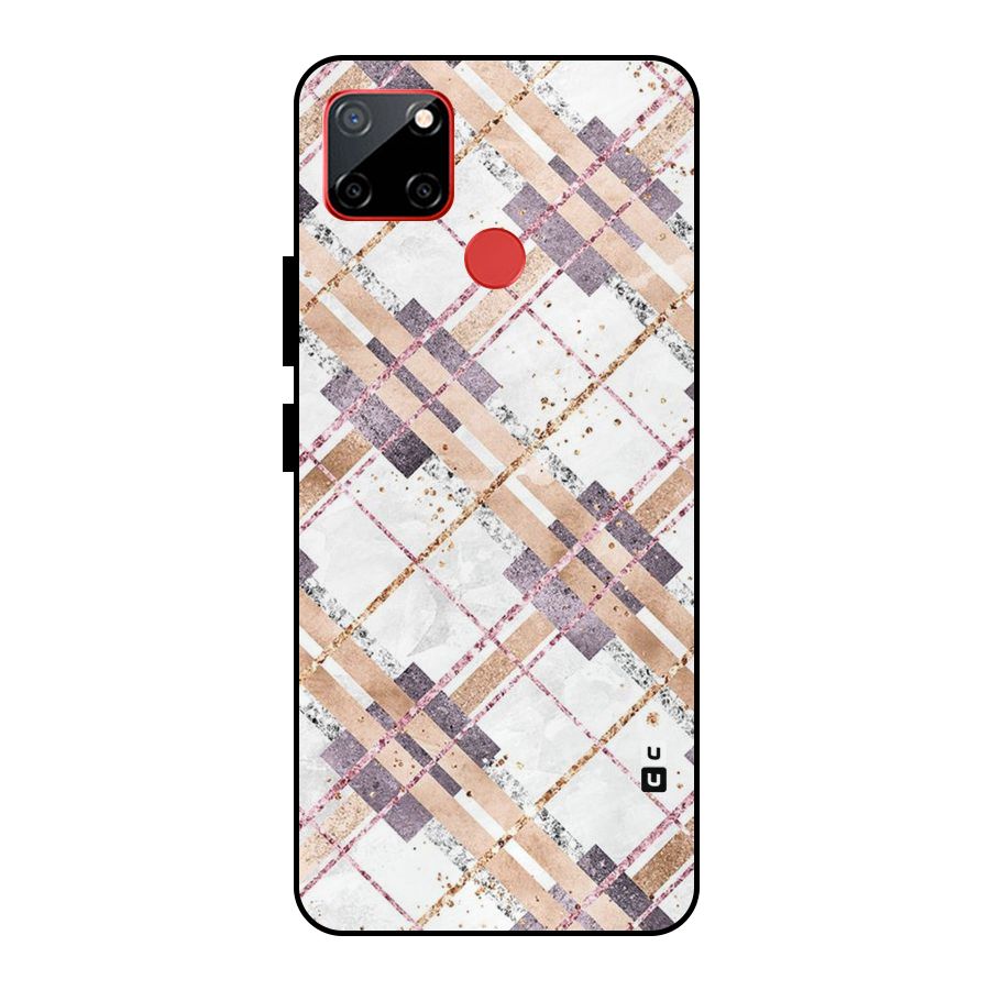 Check Trouble Metal Back Case for Realme C12