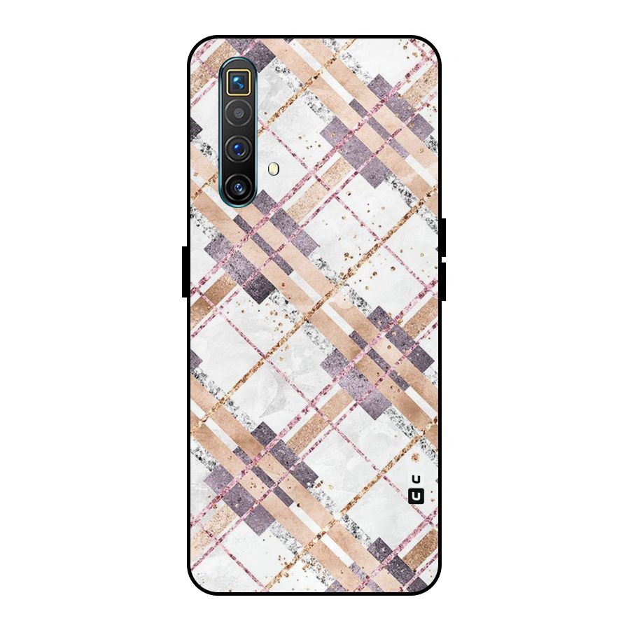 Check Trouble Metal Back Case for Realme X3 SuperZoom