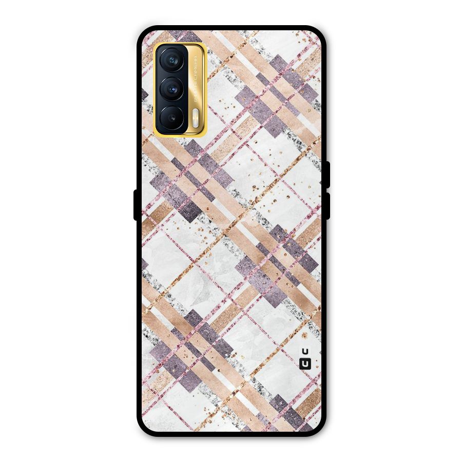 Check Trouble Metal Back Case for Realme X7
