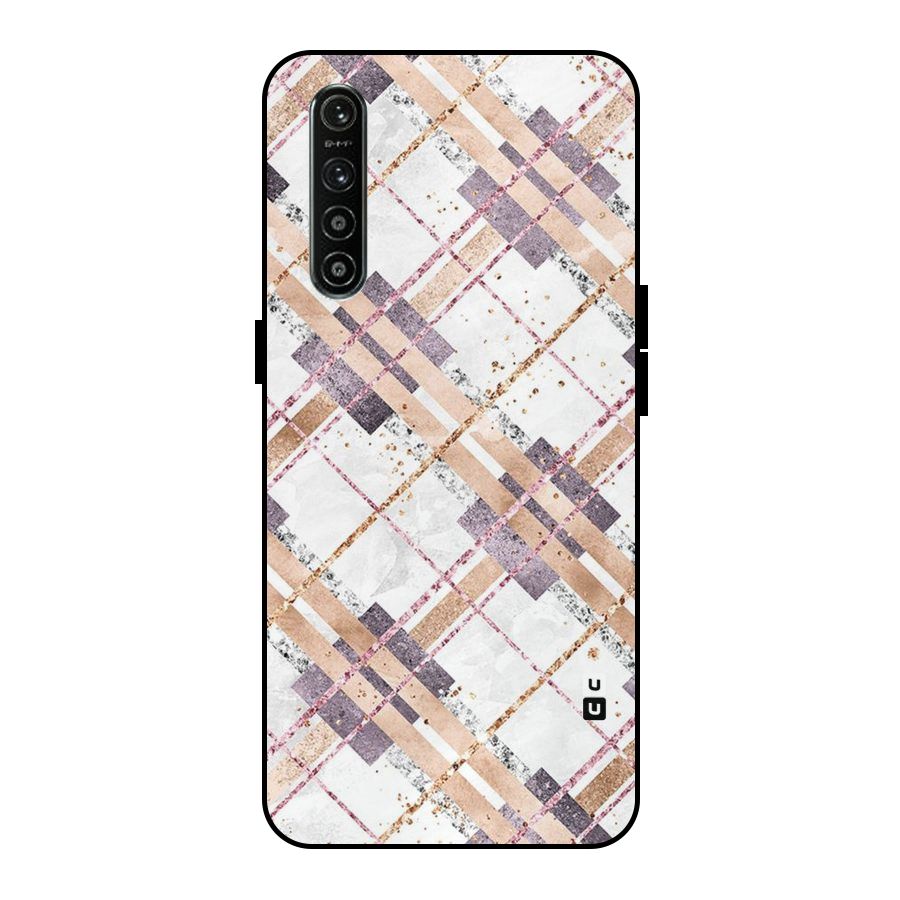 Check Trouble Metal Back Case for Realme XT