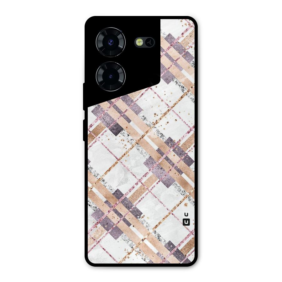 Check Trouble Metal Back Case for Tecno Pova 5 Pro 5G