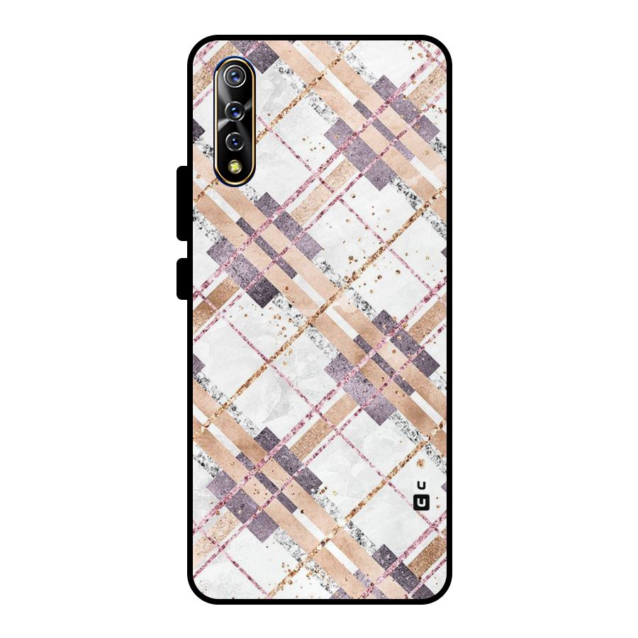 Check Trouble Metal Back Case for Vivo S1