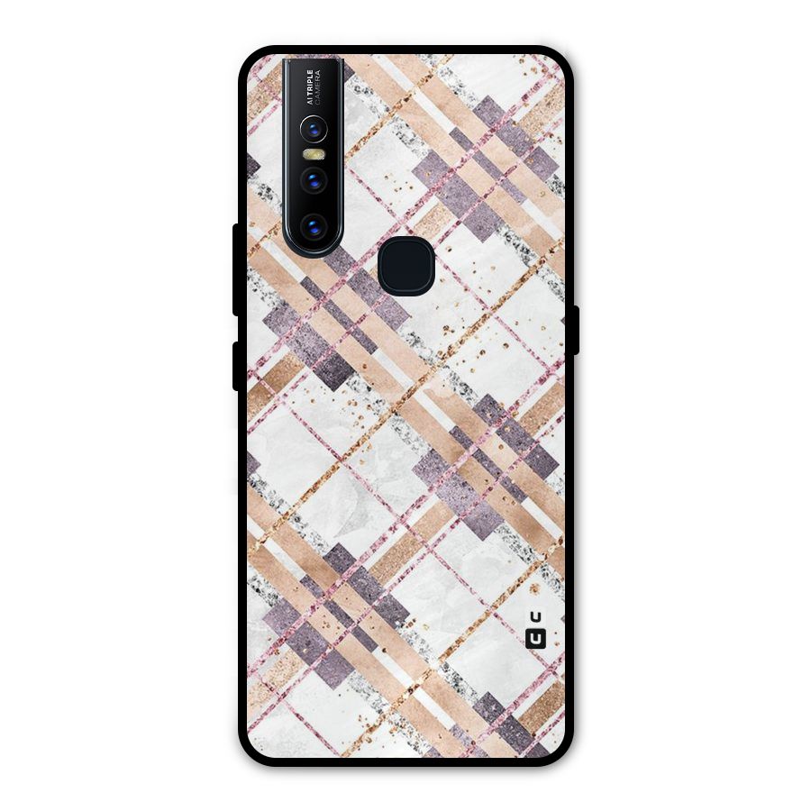 Check Trouble Metal Back Case for Vivo V15
