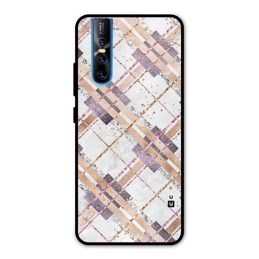 Check Trouble Metal Back Case for Vivo V15 Pro